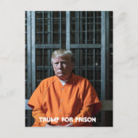 Trump in de gevangenis Briefkaart Trump voor gevan