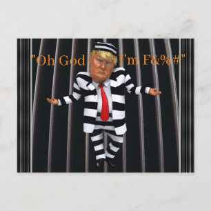 Trump in de gevangenis Draag Briefkaart