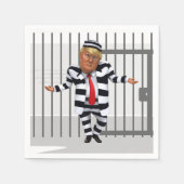 Trump in de gevangenis Draag Paper Napkin Servet (Voorkant)