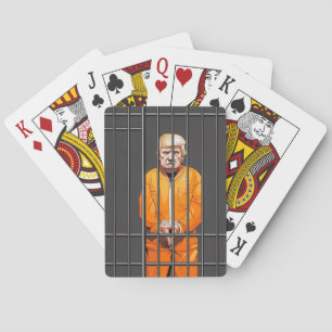 Trump in de speelkaarten van de politie