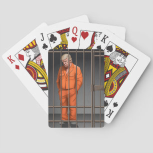 Trump in de speelkaarten van de politie
