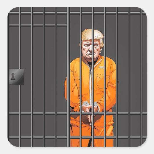 Trump in de Stickers van het kwadraten (Voorkant)