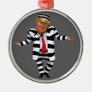 Trump in Gevangenis Kleding Metalen Ornament