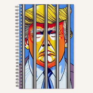 Trump in Gevangenis Spiraal Notebook 5.5" x 8.5" Notitieboek