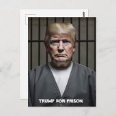 Trump in gevangenschap briefkaart (Voorkant / Achterkant)