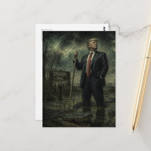 Trump in het moeras briefkaart