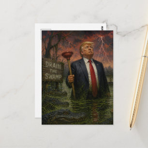 Trump in het moeras briefkaart