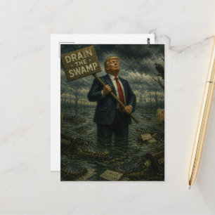 Trump in het moeras Wilde dieren in het moeras Briefkaart