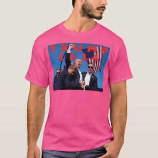 Trump in het oor geschoten t-shirt