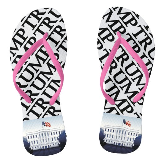 Trump in het Witte Huis Teenslippers (Voetbed)