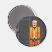 Trump in Jail 2¼ Inch Circle Magnet Magneet (Voorkant / Achterkant)