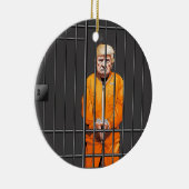 Trump in Jail Ceramic Circle Ornament (Rechts)