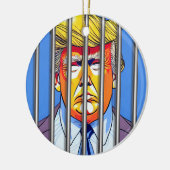 Trump in Jail Ceramic Circle Ornament (Links)