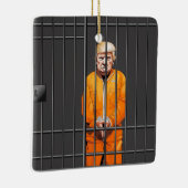 Trump in Jail Ceramic Square Ornament (Rechts)