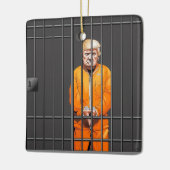 Trump in Jail Ceramic Square Ornament (Links)