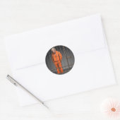 Trump in Jail Classic Round Sticker (Envelop)