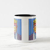 Trump in Jail Two-Tone Mok, 11 oz Tweekleurige Koffiemok (Center)