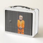 Trump in Jail White Lunchbox (Achterkant)
