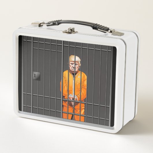 Trump in Jail White Lunchbox (Voorkant)