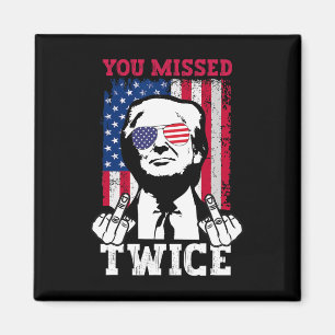 Trump Ination-poging Trump 2024 die je twee keer h Magneet