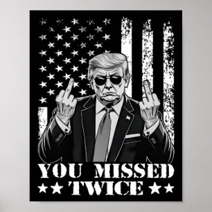 Trump Ination-poging Trump 2024 die je twee keer h Poster