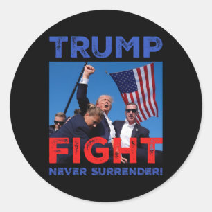 Trump Ination T-shirt Donald Trump schietpartij Fi Ronde Sticker