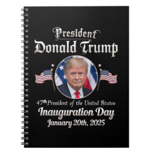 Trump inauguratie dag 2025 47e president van de VS Notitieboek