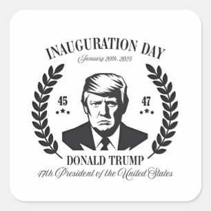 Trump inauguratie dag 2025 Trots Maga Vierkante Sticker