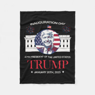 Trump inauguratie dag 2025 Trump 47 Trump Gewonnen Fleece Deken