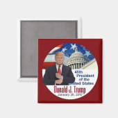 TRUMP Inauguratie Square Magnet Magneet (Voorkant / Achterkant)
