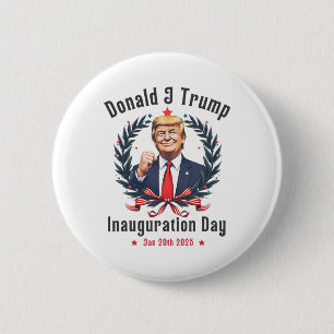 Trump Inauguratiedag 2025 Donald J Trump 47e VI Ronde Button 5,7 Cm