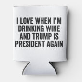 Trump inauguratiedag wijnliefhebbers blikjeskoeler (Voorkant)