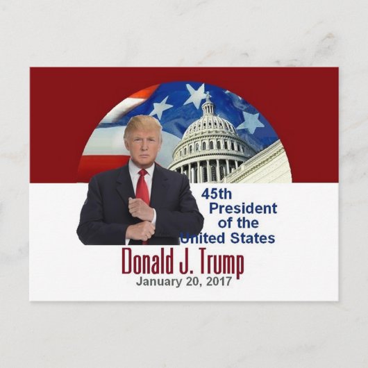 TRUMP Inauguration Briefkaart (Voorkant)