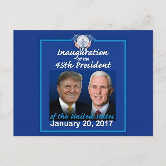 TRUMP Inauguration Briefkaart (Voorkant)