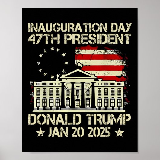 Trump Inauguration Day 2025 47e Amerikaanse Presid Poster (Voorkant)