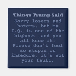Trump IQ - 2-inch Square Magnet Magneet