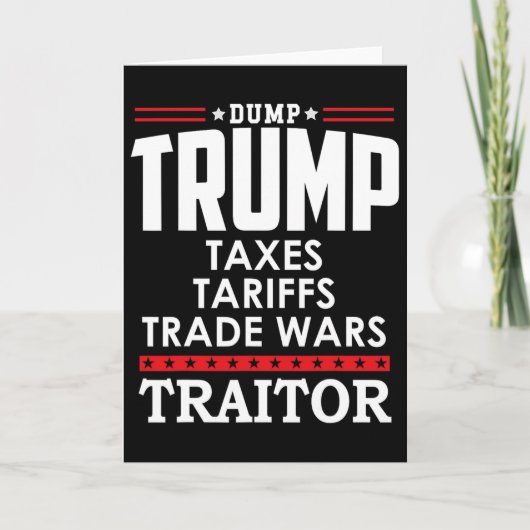 Trump Is A Traitor In Chief Dump Trump Tre45on Tr4 Kaart (Voorkant)