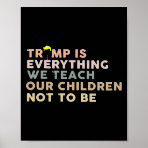 Trump is alles wat we onze kinderen leren niet te poster