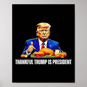 Trump is blij met President Thanksgiving Poster