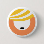 Trump is een fascist ronde button 5,7 cm (Voorkant)
