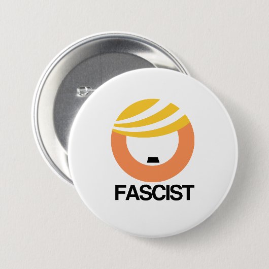 Trump is een fascist ronde button 7,6 cm (Voorkant /achterkant)