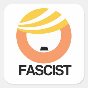 Trump is een fascist vierkante sticker