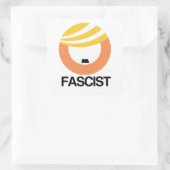 Trump is een fascist vierkante sticker (Tas)