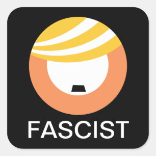 Trump is een fascist vierkante sticker