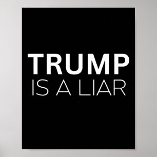 Trump Is Een Leugenaar - Anti President Donald Tru Poster
