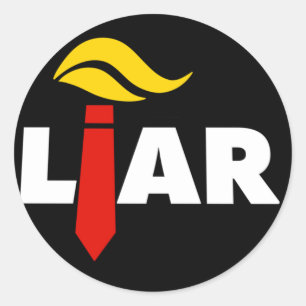 Trump is een leugenaar ronde sticker