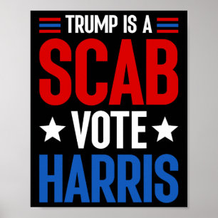Trump is een schurk stem Harris Kamala Harris Pres Poster