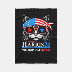 Trump is een schurk stem Harris Vheimer Cat Lady Fleece Deken