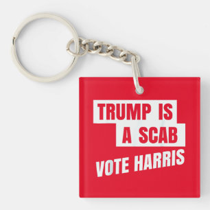 Trump is een schurk van Trump Sleutelhanger