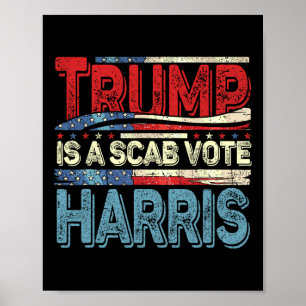 Trump is een schurkenstem Harris Wheimer 2024 Kama Poster